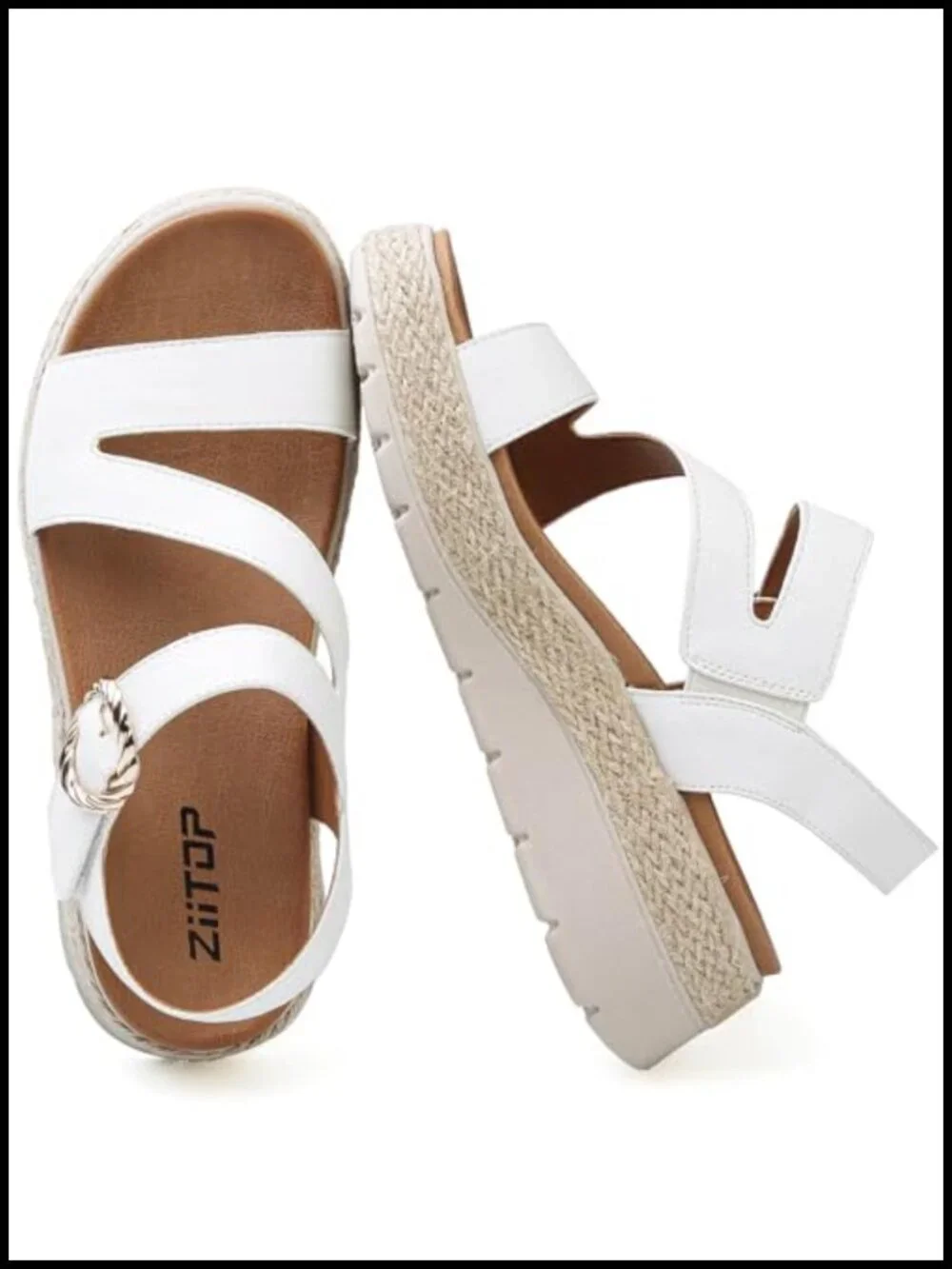 Womens Wedge Platform Sandals with Orthopedic Arch Support Adjustable Ankle